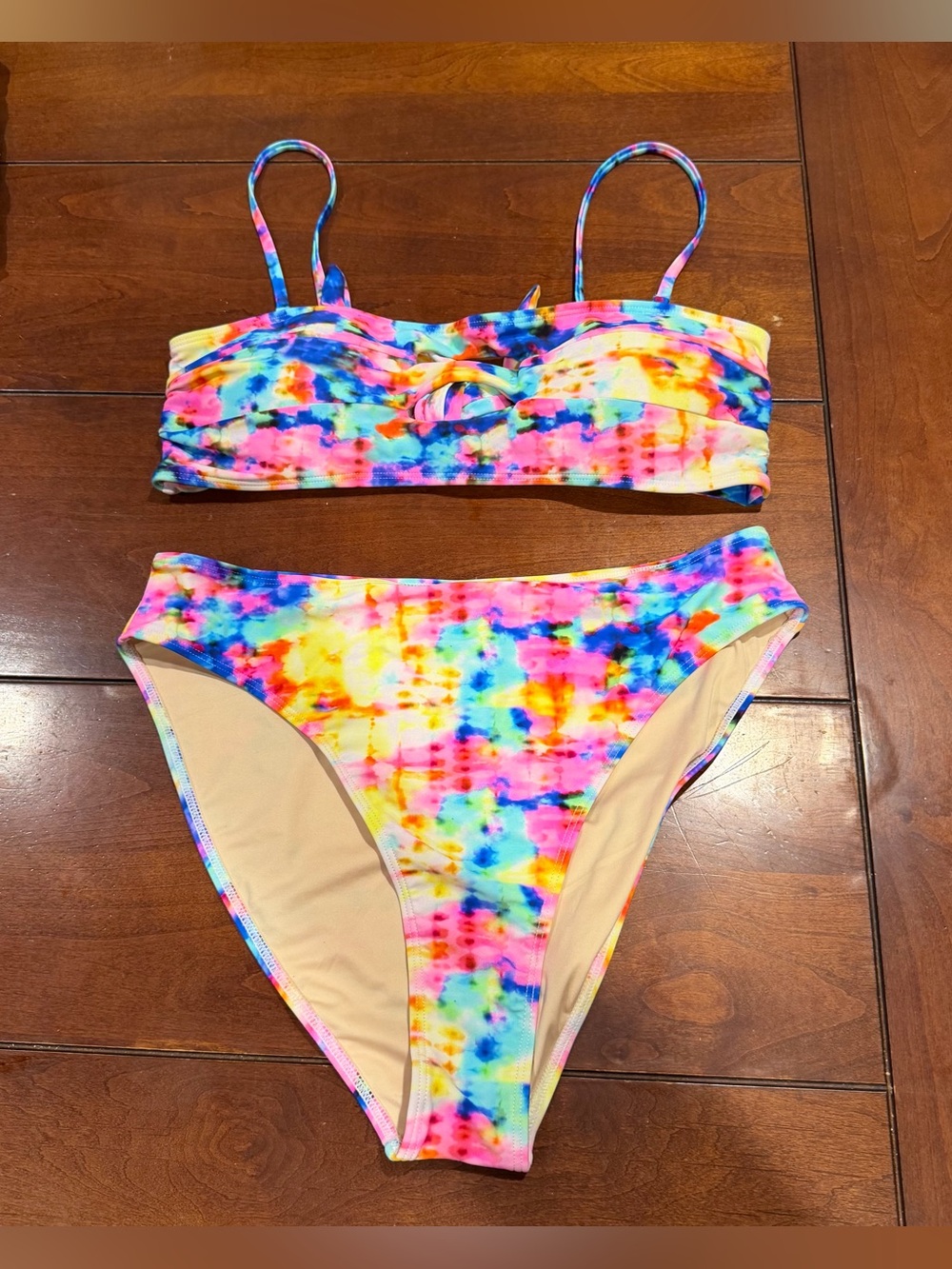 Woman's Blushing Brunette Boutique Tie Dye 2 Piece Swimsuit Size XL NWT